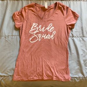 Bachelorette Party Pink V-neck shirt size S